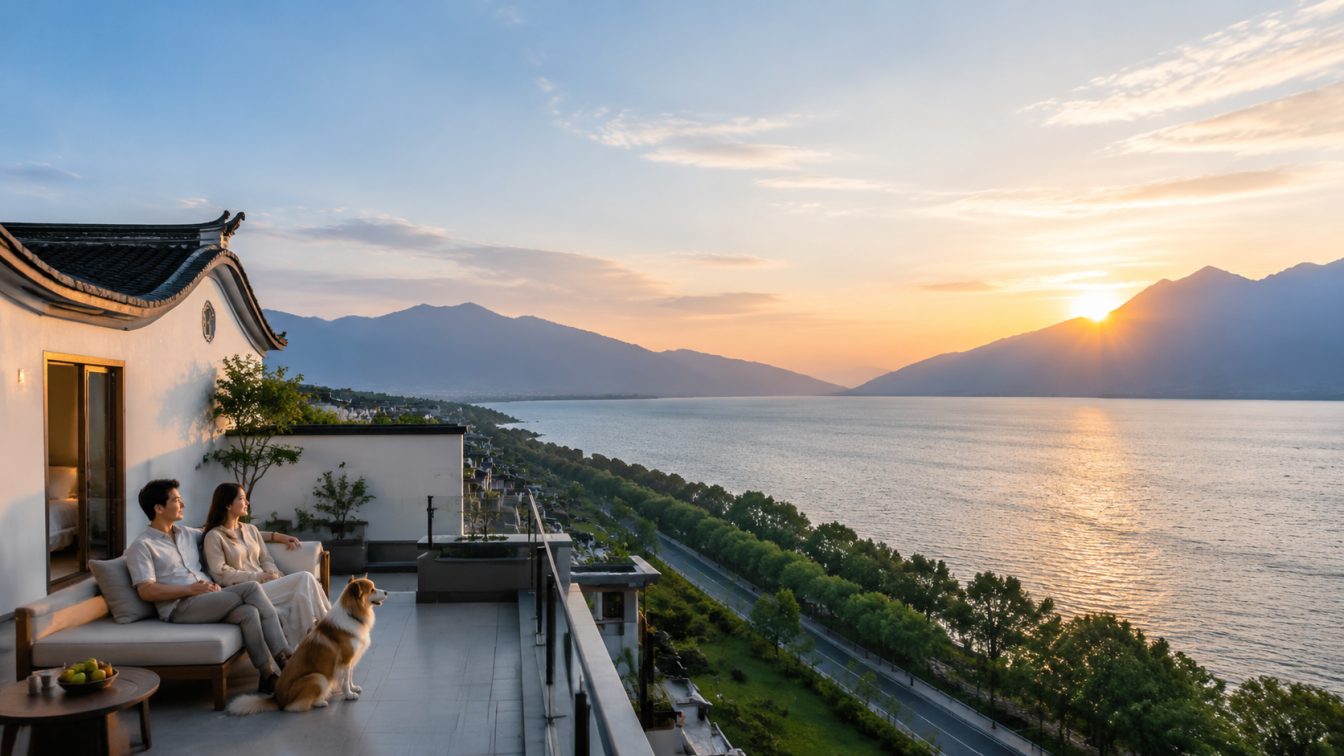 盈江县携宠住进洱海落日